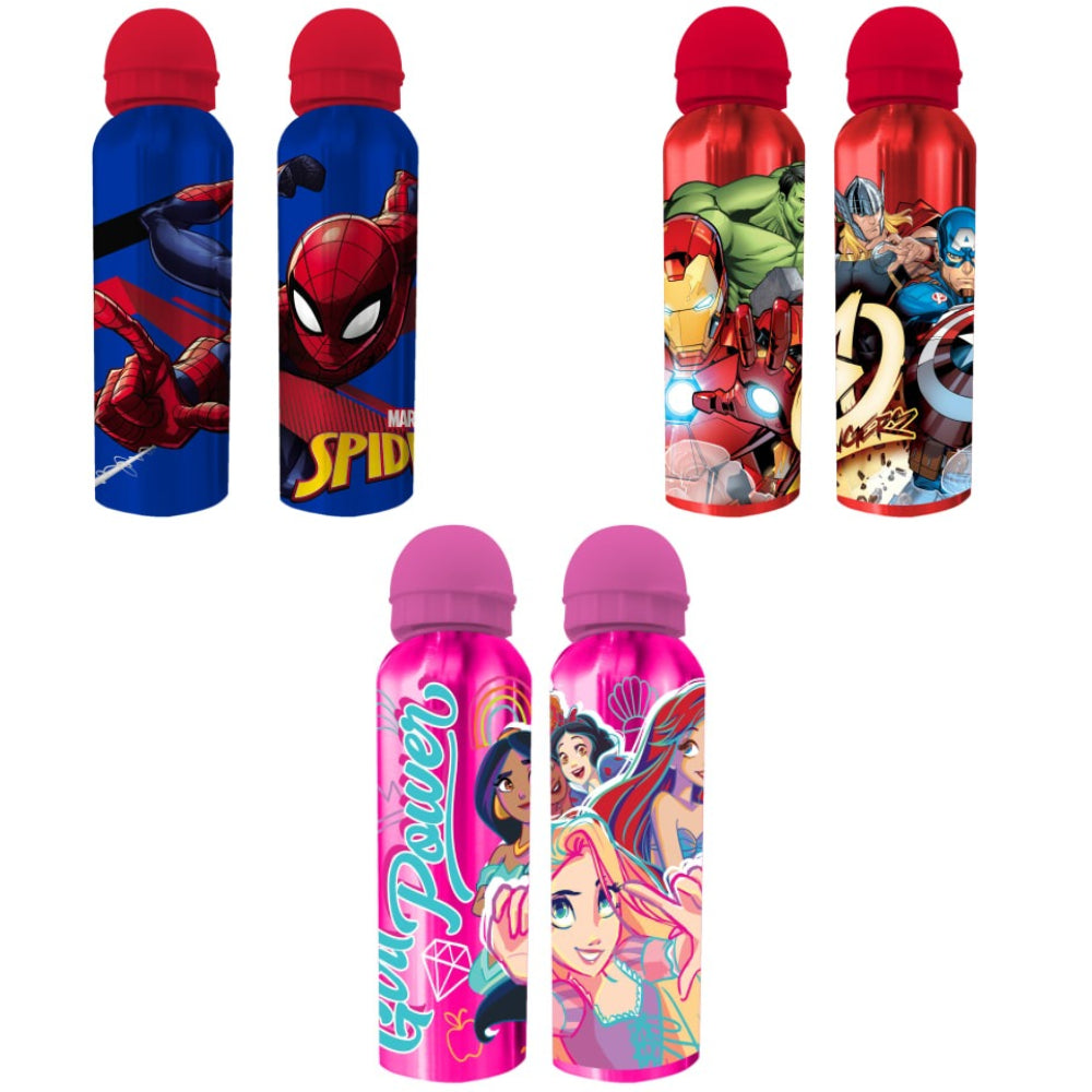 Drinking Water Bottles Princess Avengers Spiderman
