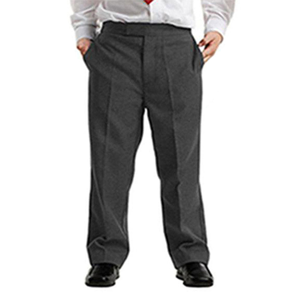 Boys Grey Sturdy Fit Half Elasticated Trouser