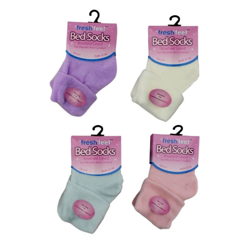 Ladies Snuggle Toes Thermal Bed Socks UK 4-7, EUR 37-40