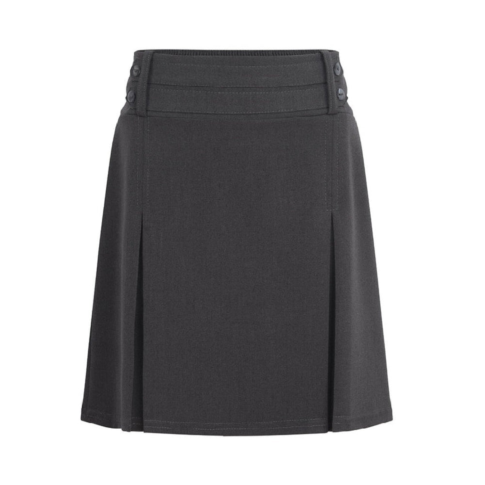 Grey Lycra Four Button Skirt