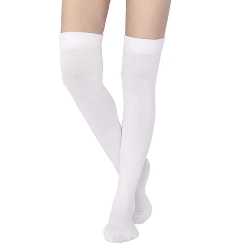 Over The Knee Socks Black & White