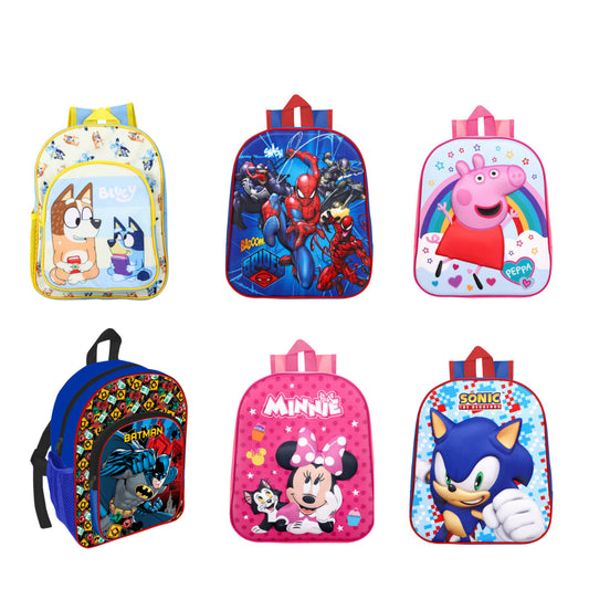 Infants Backpacks Batman Peppa Pig Sonic Minnie Bluey Spiderman