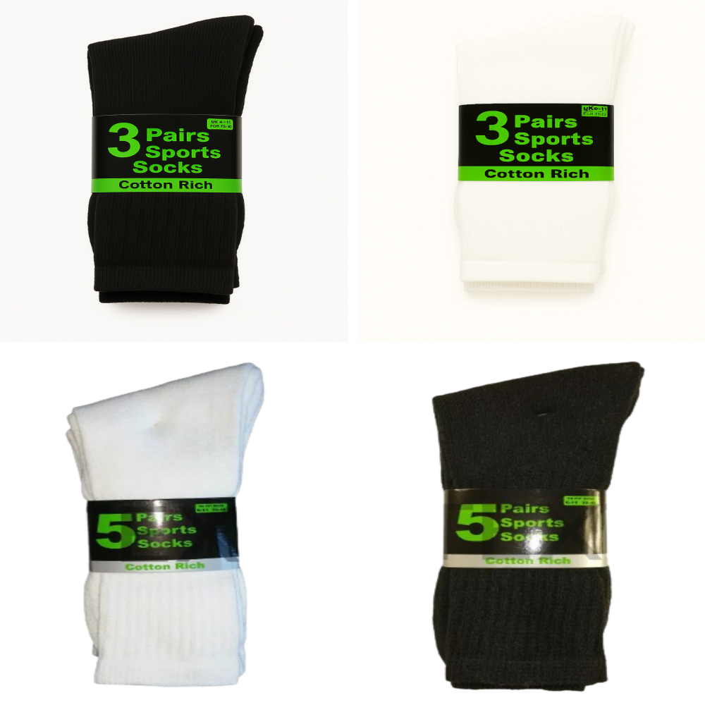 PE Sports Socks Cotton Rich