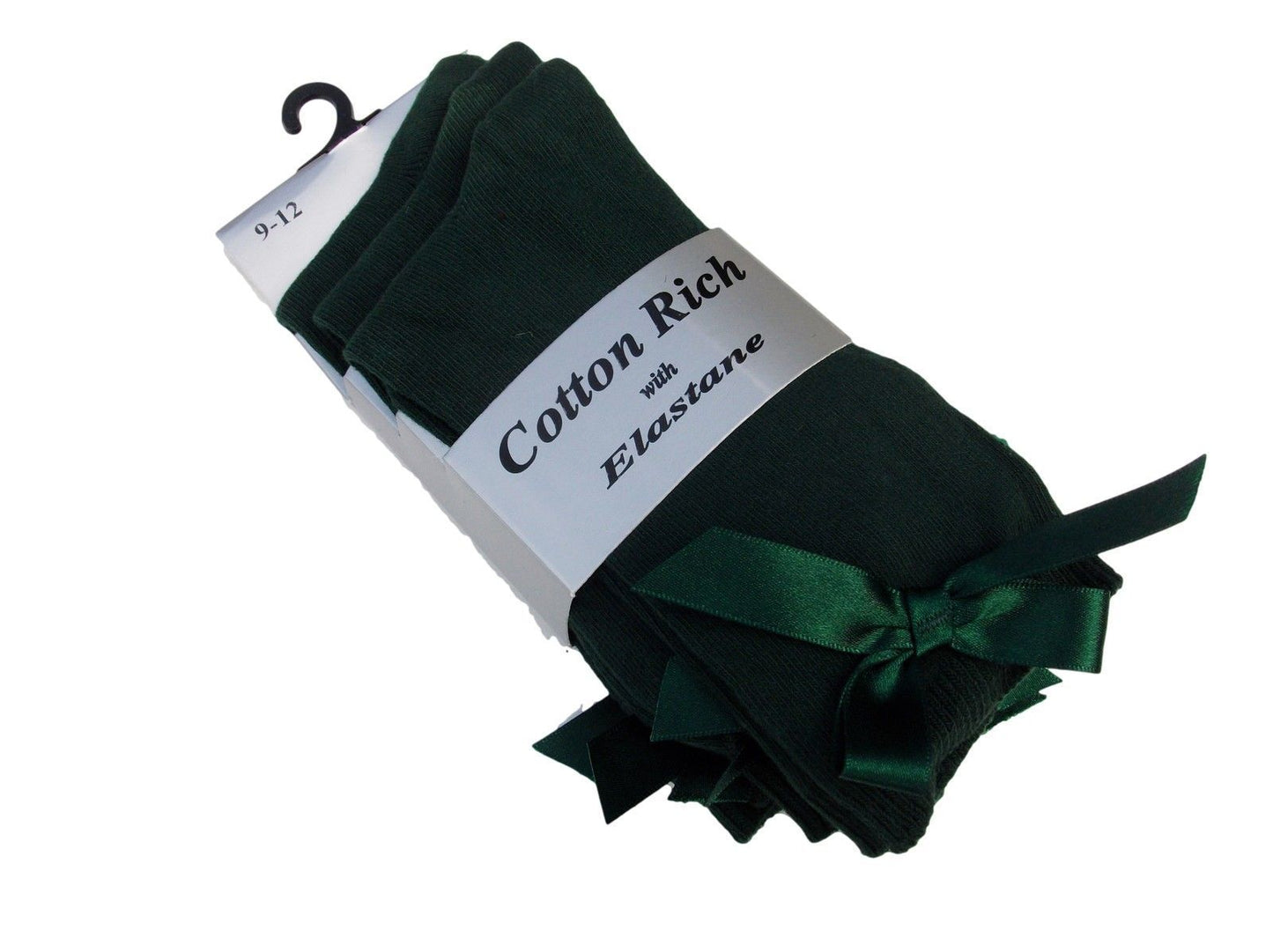 3 x Pairs Girls Ankle Socks With a Bow Cotton Rich