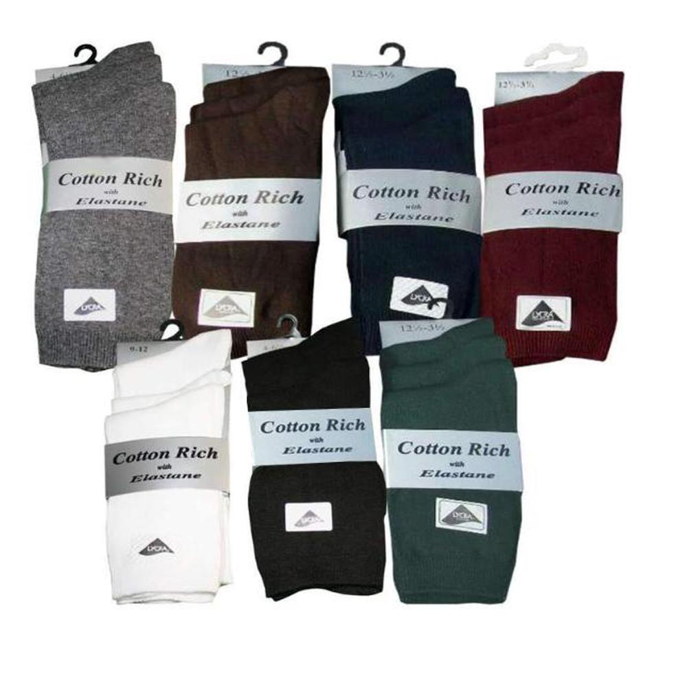 3 Pairs Short Ankle Socks Cotton Rich