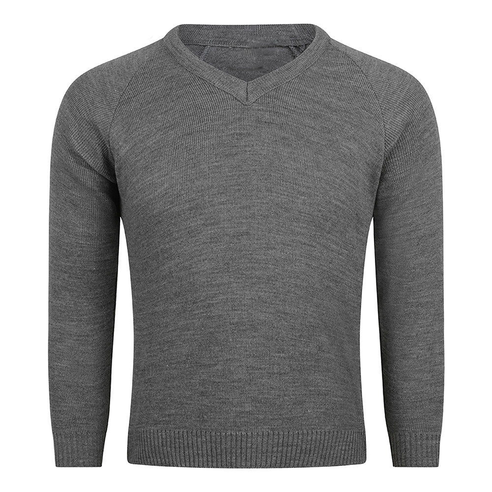 Wheatley Lane Grey V Neck Knitted Jumper