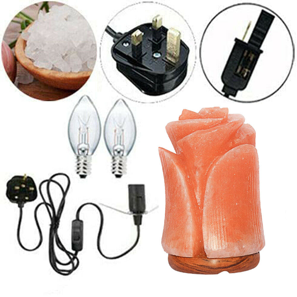 Rose Flower Shape Himalayan Salt Lamp | Authentic and Hand Carved Mother's Day Gift