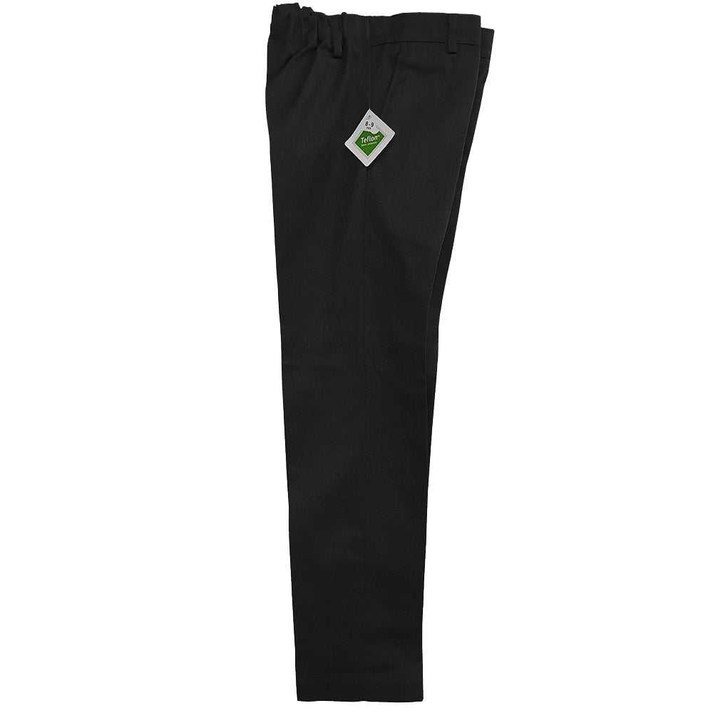 Premium Black Half Elasticated Trouser