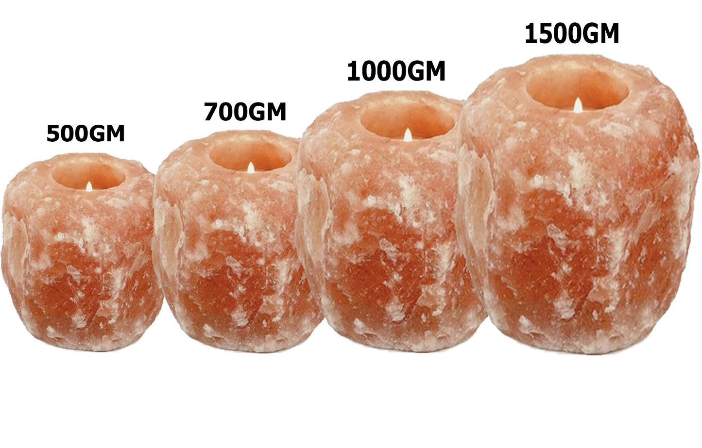 Natural Himalayan Single Salt Tea-Light Crystal Candle Holder Mother's Day Gift