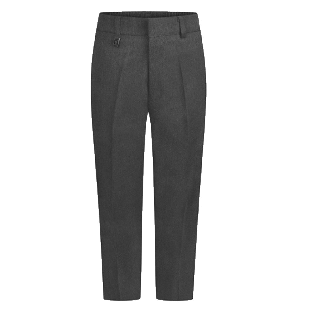 Boys Sturdy Fit Half Elasticated Trouser Black & Grey