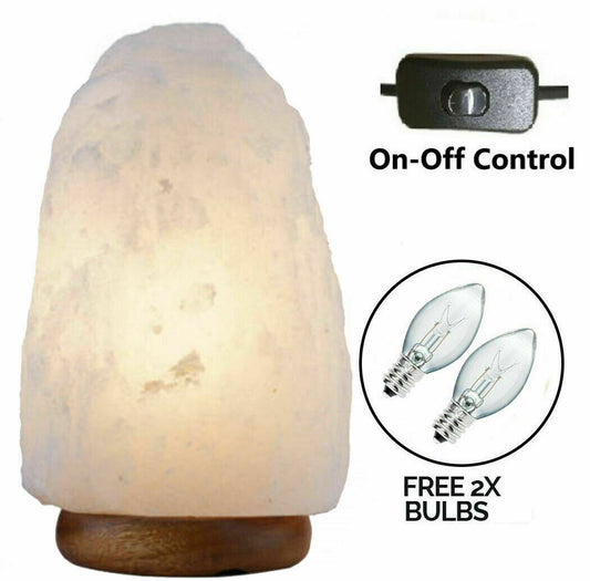 Himalayan Salt Lamp Crystal White Rock Lamp Natural Healing 100% Genuine Mother's Day Gift