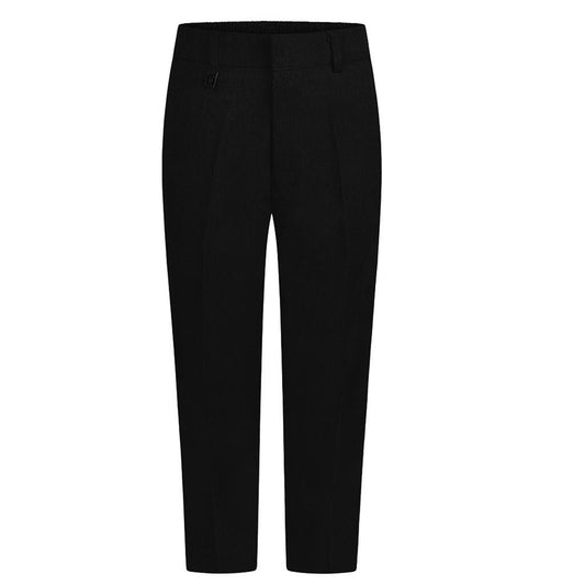 Boys Black Sturdy Fit Trouser Half Elasticated