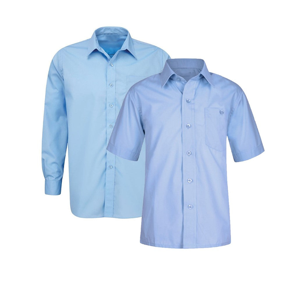 Boys Blue School Shirt with Breast Pocket