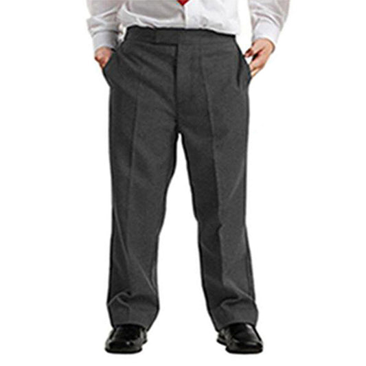 Boys Grey Sturdy Fit Half Elasticated Trouser