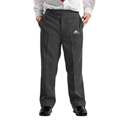 Boys Grey Sturdy Fit Trouser Half Elasticated With Colne Primet Academy Official School