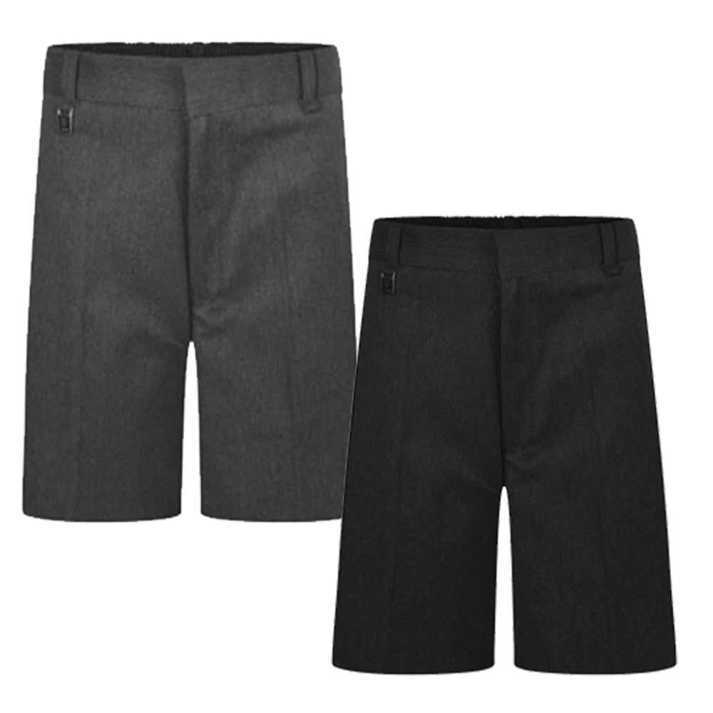 Boys Sturdy Fit Trouser Short Black & Grey