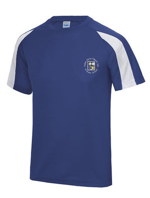 Christ Church Royal Blue/Arctic White PE T-Shirt