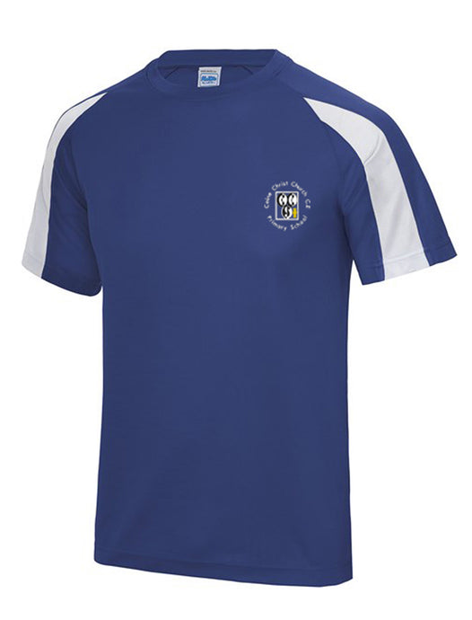 Christ Church Royal Blue/Arctic White PE T-Shirt