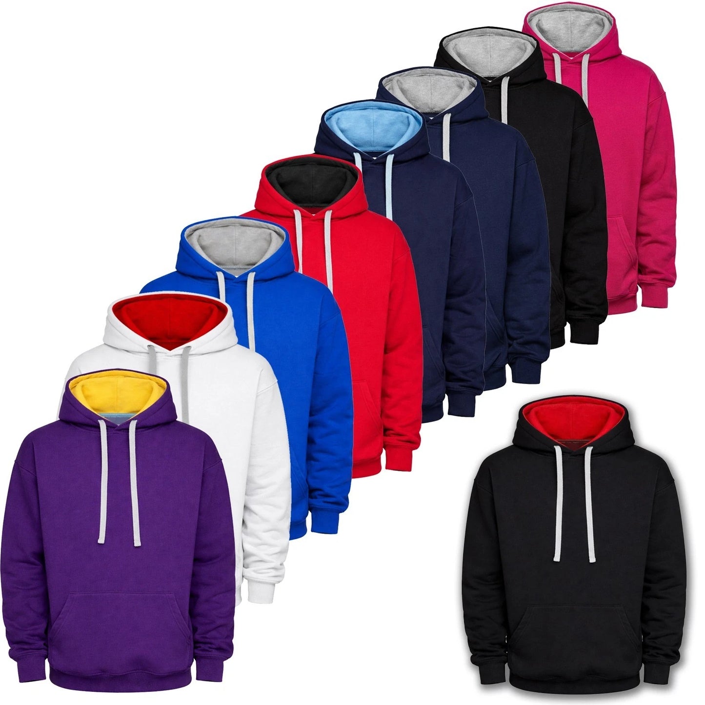 Contrast Hooded Sweatshirt