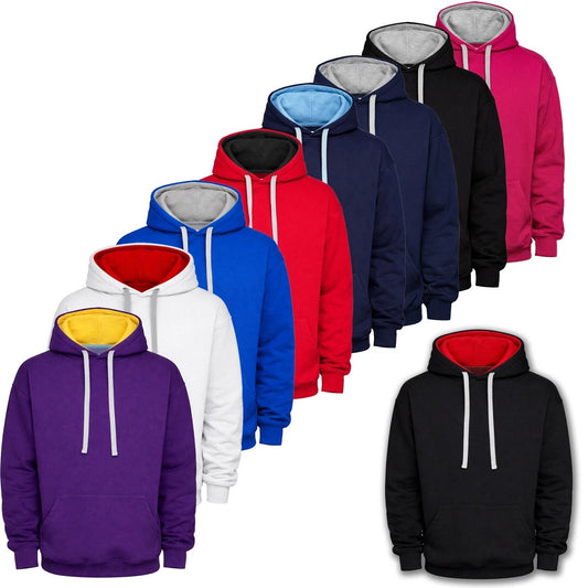 Contrast Hooded Sweatshirt