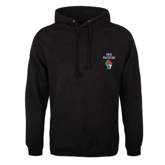 Hoodie With Free Palestine Embroidered Patch