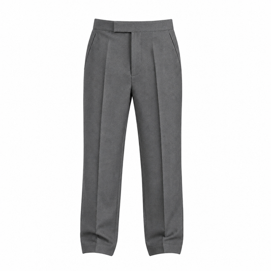 Boys Grey Sturdy Fit Half Elasticated Trouser