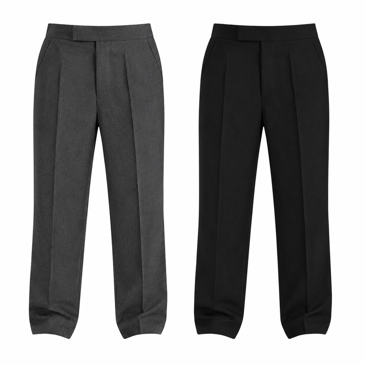 Boys Black & Grey Sturdy Fit Half Elasticated Trouser G Collection