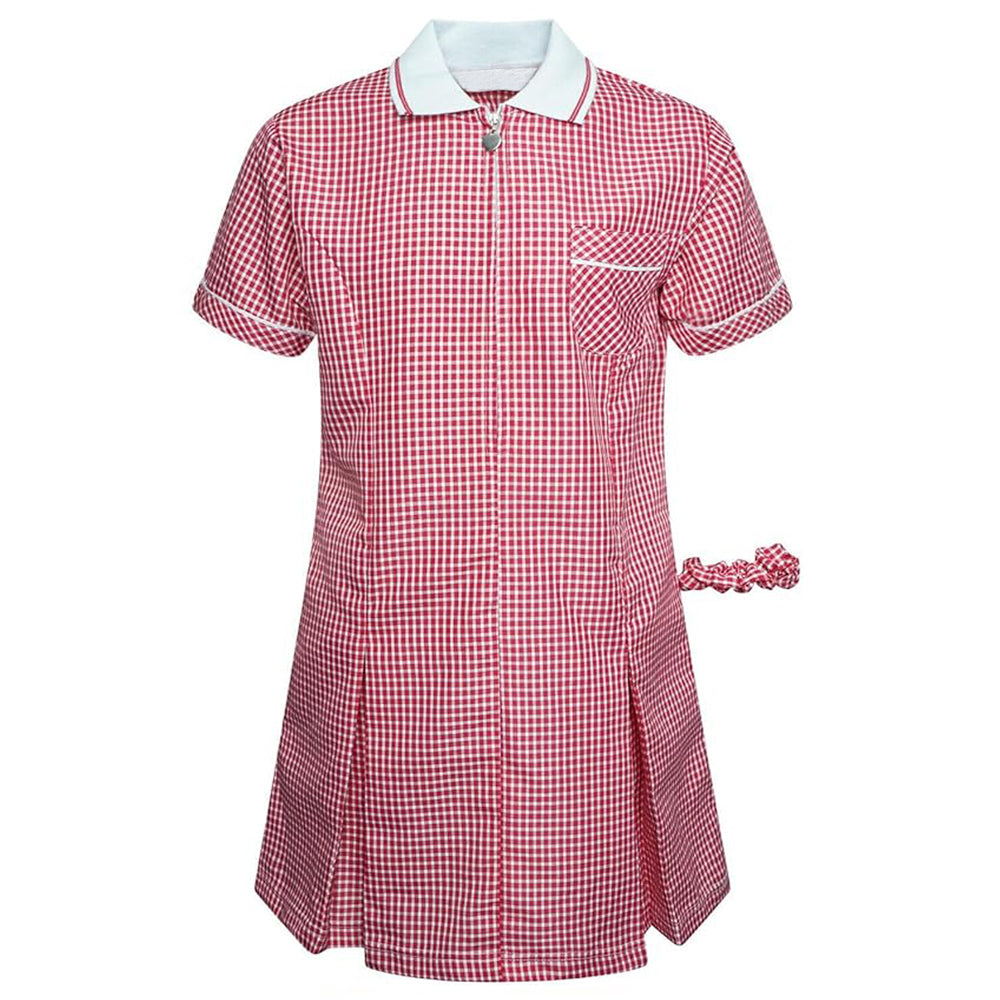 Gingham Summer School Dress Red