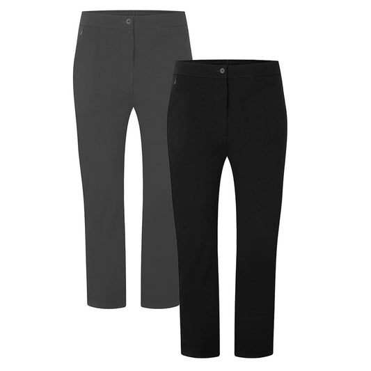 Girls Sturdy Fit Half Elasticated Trouser Black & Grey
