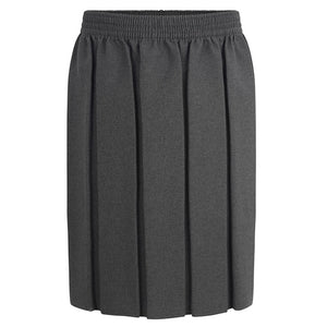 Grey Box Pleated Skirt Fully Elasticated