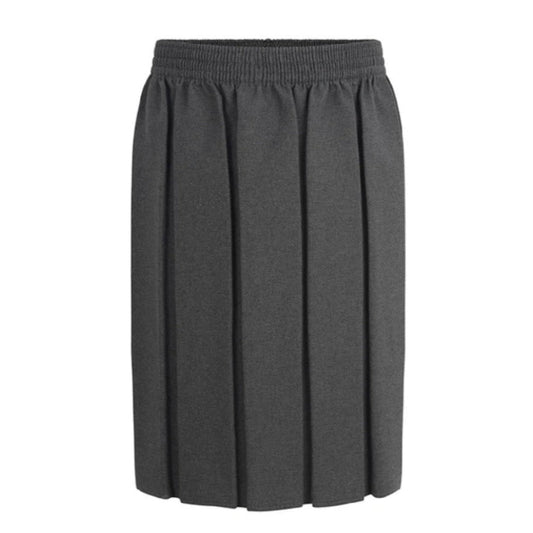 Grey Box Pleated Skirt Fully Elasticated