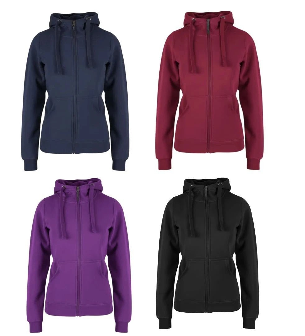 Ladies Fitted Zipped Hoody