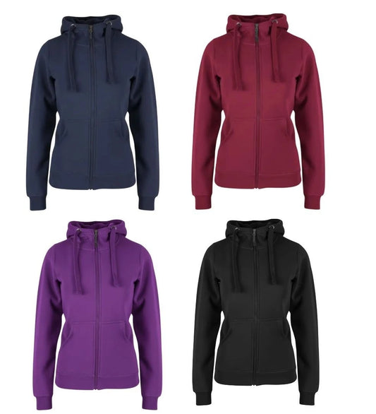 Ladies Fitted Zipped Hoody