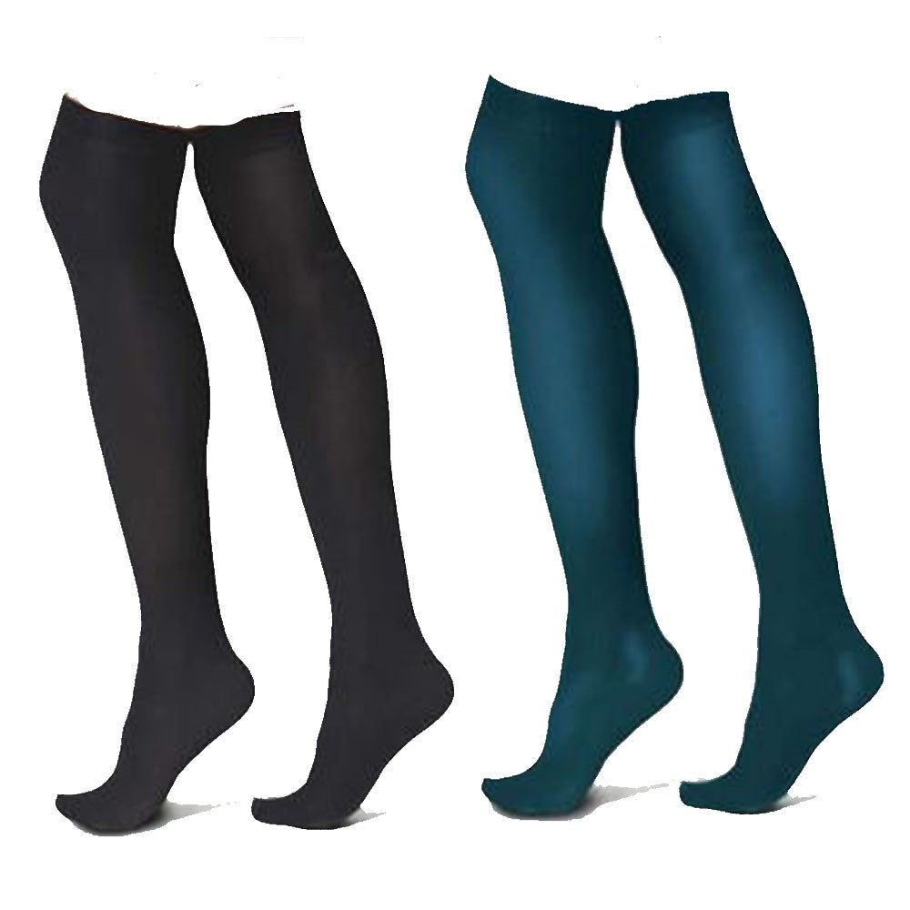 Over The Knee Socks Grey & Navy