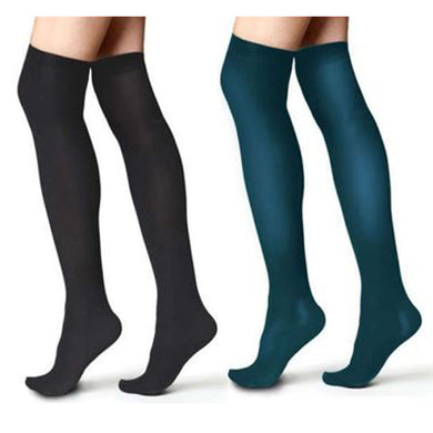 Over The Knee Socks Black Grey & Navy