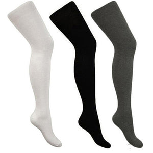 Over The Knee Socks Black Grey & White