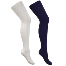 Over The Knee Socks Navy & White