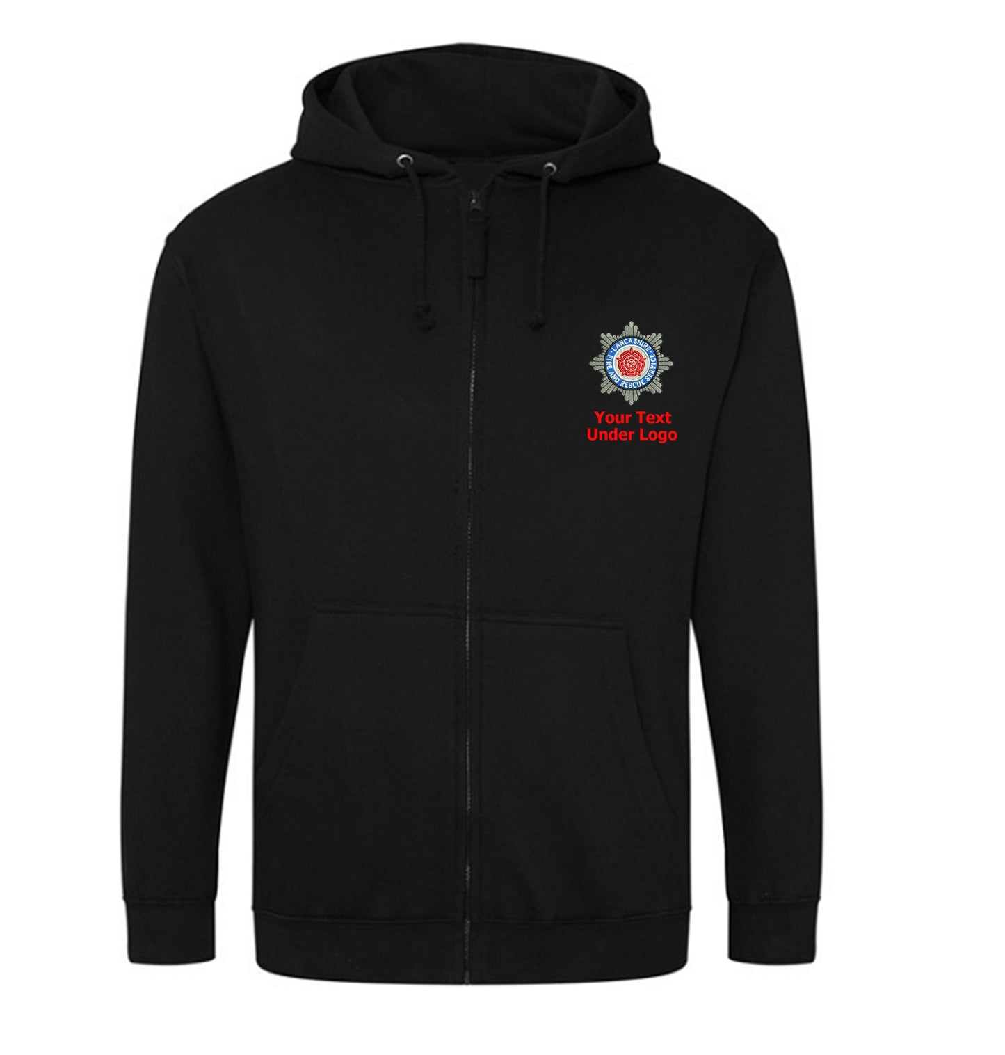 Fire Service Burnley Embroidery Zip Hoodie