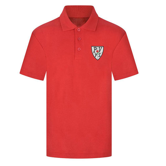 Pendle View Primary Red Polo Shirt