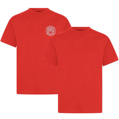 Reedley Primary Red P.E. Shirt Plain & Logo