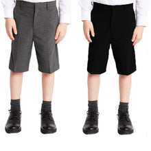 School Trouser Shorts Black & Grey