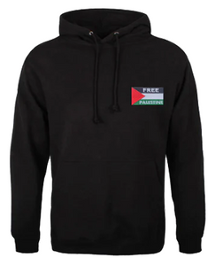 Hoodie With Free Palestine Embroidered Flag Patch