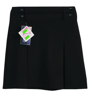 Skirt Black 4 Button Elasticated Back Short Length