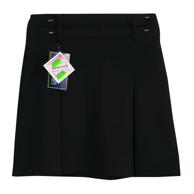 Skirt Black 4 Button Elasticated Back Short Length