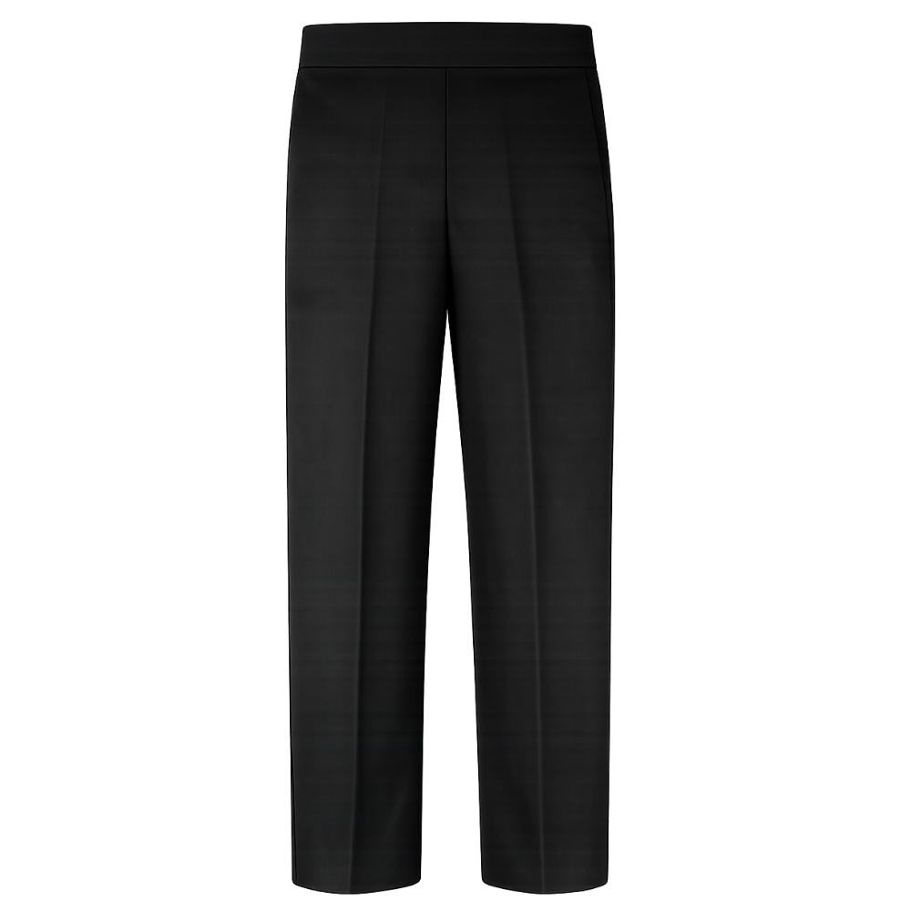 Boys Slim Fit Pull Up Trouser Black & Grey