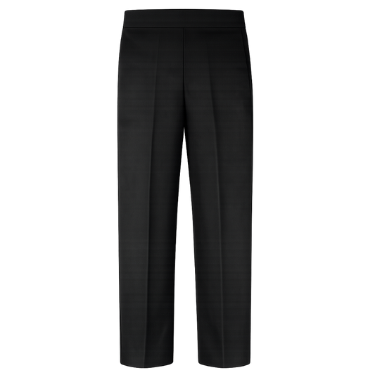 Boys Slim Fit Pull Up Trouser Black & Grey