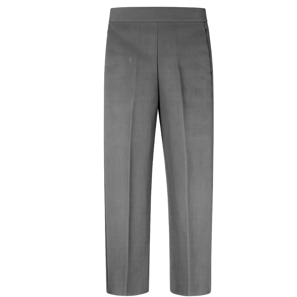 Boys Slim Fit Pull Up Trouser Black & Grey