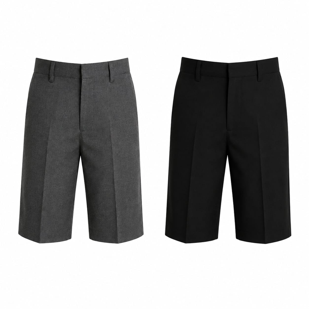 School Trouser Shorts Black & Grey