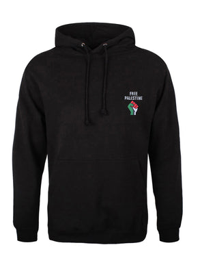 Hoodie With Free Palestine Embroidered Patch