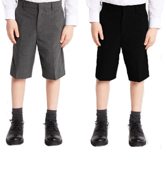School Trouser Shorts Black & Grey